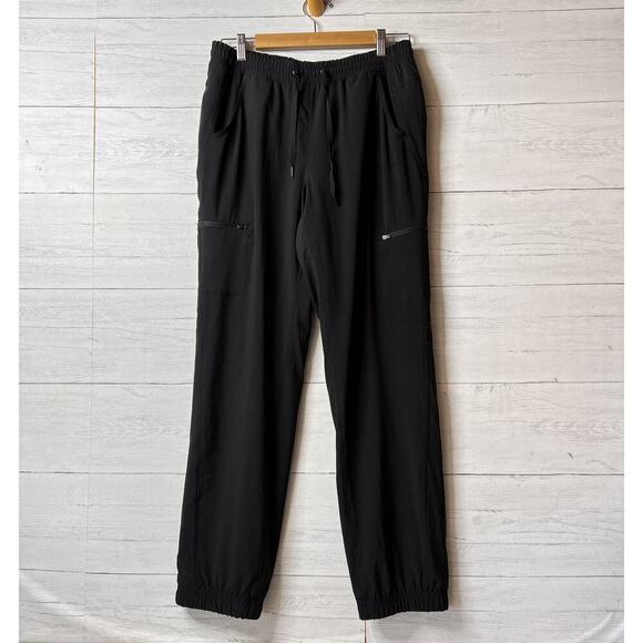 Eddie Bauer Pants - Eddie Bauer Pants Womens Size 8 Black Fleece Lined Elastic Waist Drawstrings